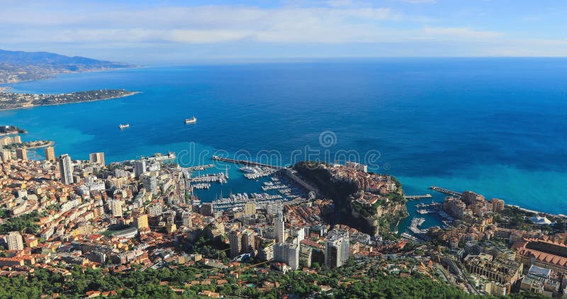 Panorama aéreo de Mónaco