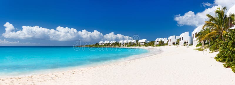 Panorama of a beautiful Caribbean beach