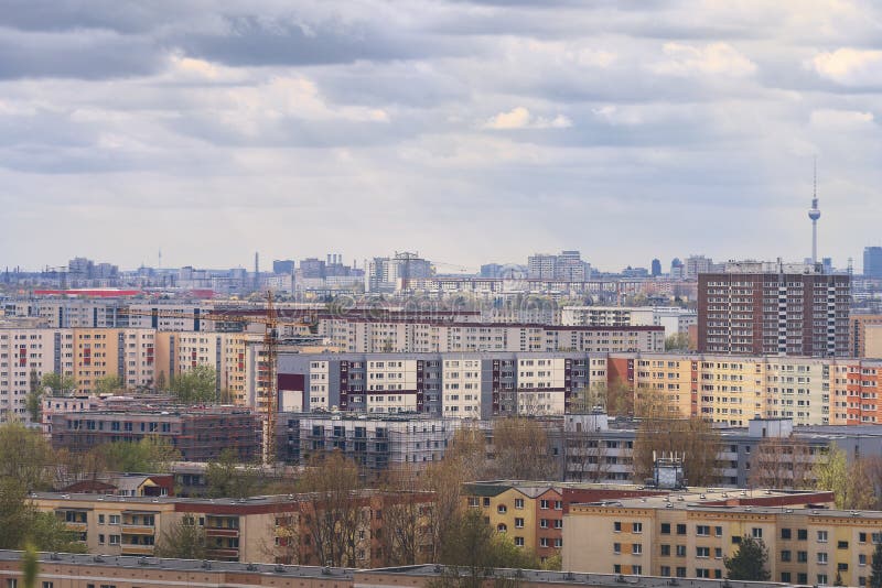 Panorama of Berlin Marzahn with TV tower