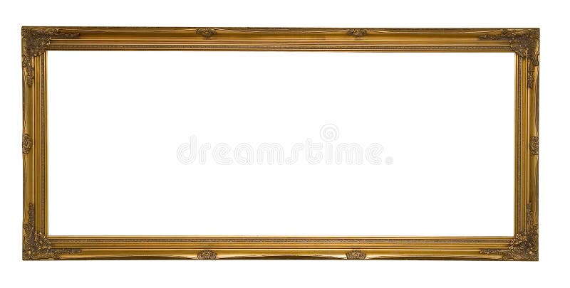 Antik guld panoramaram arkivfoto