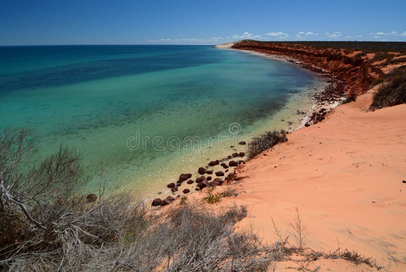 Panorama of Bottle bay. FranÃ§ois Peron national park. Shark Bay. Western Australia