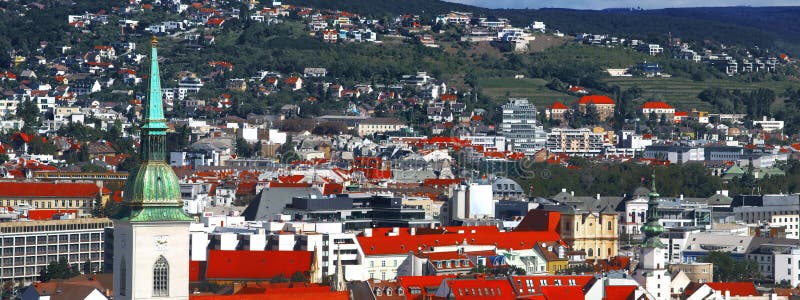 Panorama of Bratislava city, Slovakia, Europe