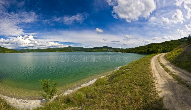 Panorama of Butoniga lake