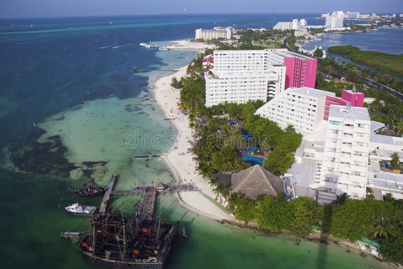 Panorama of Cancun, Mexico royalty free stock image Panorama of Cancun, Mexico royalty free stock image