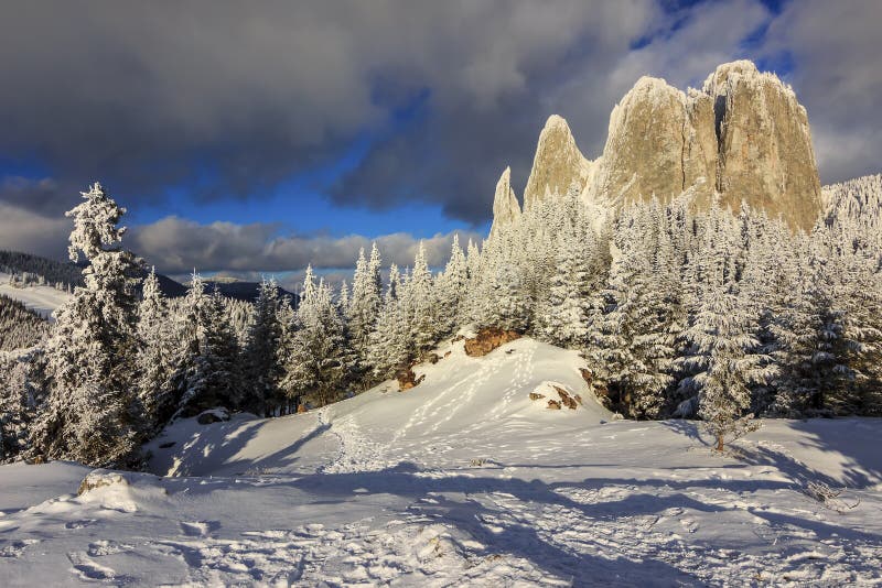 Lonely Rock panoramic view,Carpathians,Romania. Lonely Rock panoramic view,Carpathians,Romania