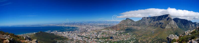 Panorama da Cidade do Cabo fotos de stock