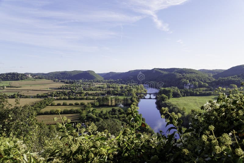 The Dordogne valley seen from Beynac on a sunny October day. The Dordogne valley seen from Beynac on a sunny October day.