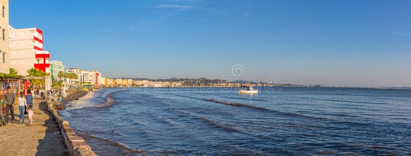 Panorama de Durres en Albanie photos libres de droits Panorama de Durres en Albanie photos libres de droits
