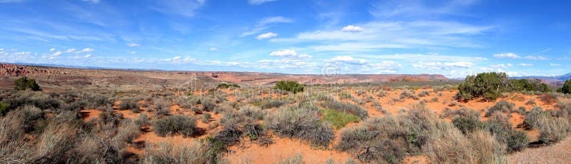 Panorama de désert photographie stock