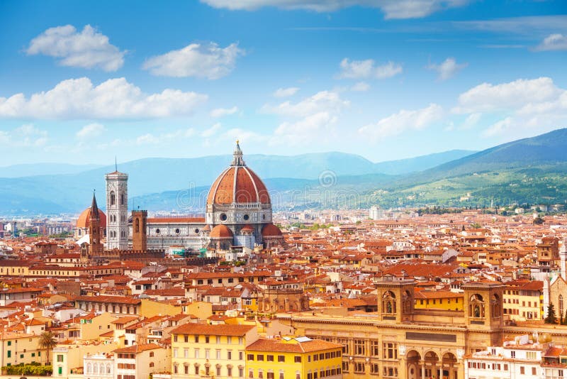 Panorama de Florence et de St Mary image stock Panorama de Florence et de St Mary image stock
