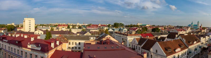 Panorama de Grodno avec une vue images stock Panorama de Grodno avec une vue images stock