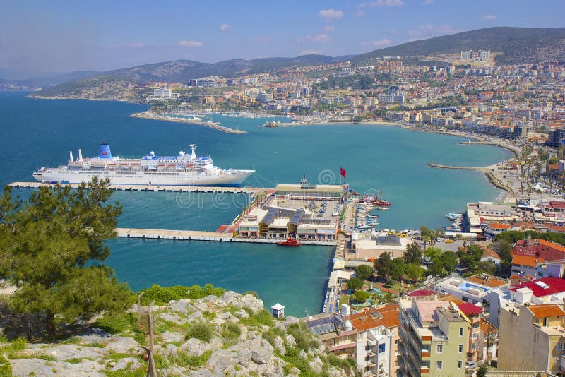 Panorama de Kusadasi em Turquia