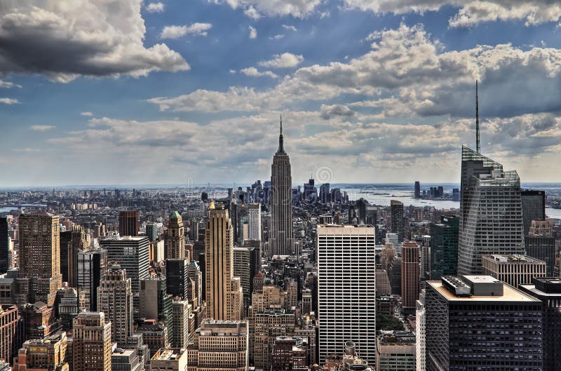 Panorama de la antena del Midtown de New York City Manhattan