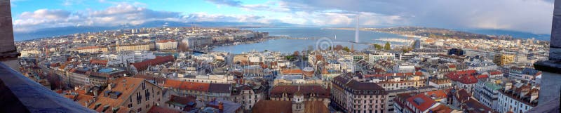 Panorama de la ciudad de Ginebra, Suiza (HDR) fotos de archivo libres de regalías Panorama de la ciudad de Ginebra, Suiza (HDR) fotos de archivo libres de regalías