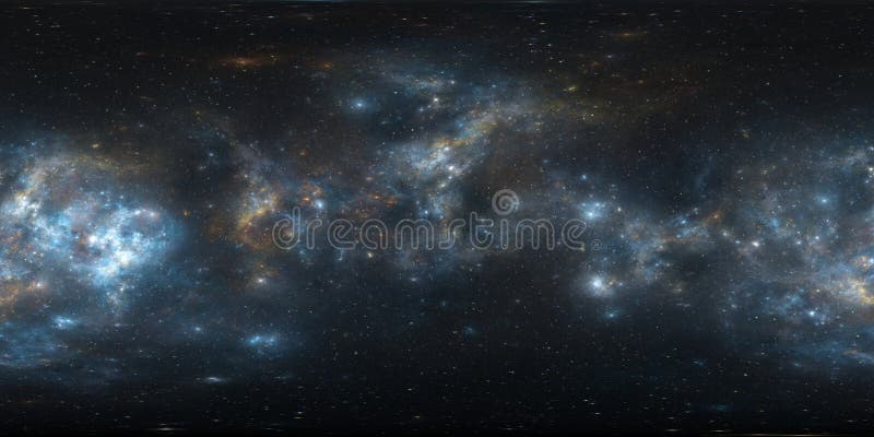 Panorama de la nebulosa del espacio de 360 grados, proyección equirectangular, mapa del ambiente Panorama esférico de HDRI libre illustration