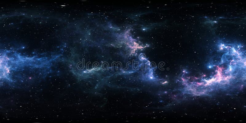 panorama de la nebulosa del espacio de 360 grados, proyección equirectangular, mapa del ambiente Panorama esférico de HDRI Fondo