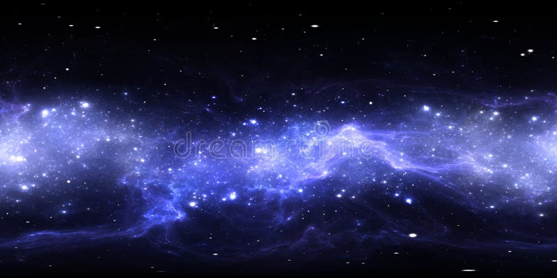Panorama de la nebulosa del espacio de 360 grados, proyección equirectangular, mapa del ambiente Panorama esférico de HDRI Fondo libre illustration