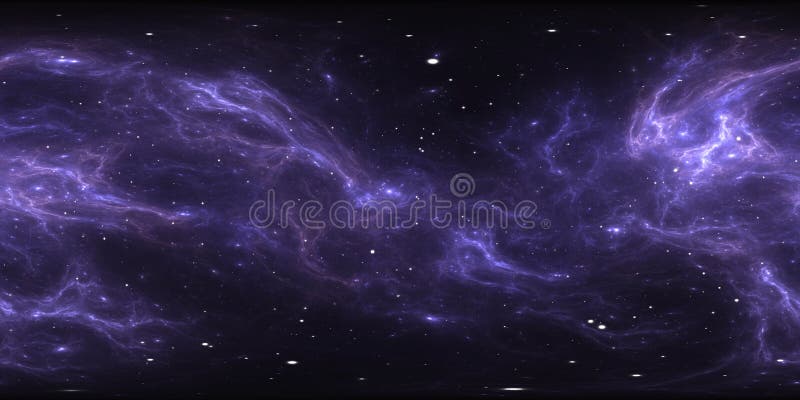 Panorama de la nebulosa del espacio de 360 grados, proyección equirectangular, mapa del ambiente Panorama esférico de HDRI Fondo libre illustration