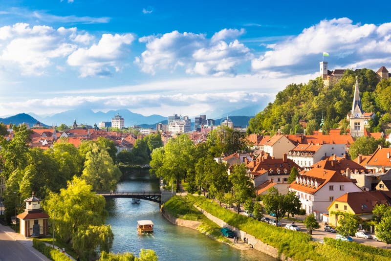Panorama de Ljubljana, Eslovênia, Europa