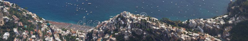 Panorama de Positano fotos de stock Panorama de Positano fotos de stock