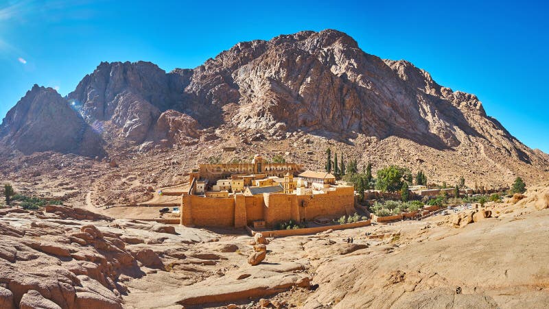 Panorama de St Catherine Monastery, Sinaí, Egipto