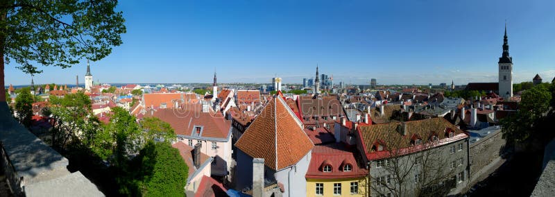 Panorama de Tallinn fotos de stock Panorama de Tallinn fotos de stock
