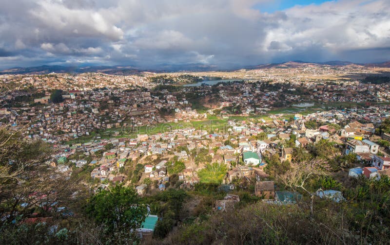 Panorama de ville d'Antananarivo, capitale du Madagascar photo stock Panorama de ville d'Antananarivo, capitale du Madagascar photo stock