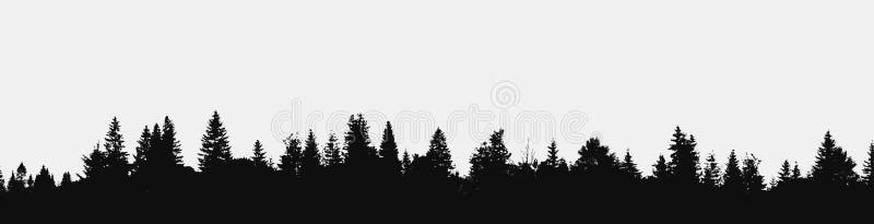 Panorama del bosque realista libre illustration Panorama del bosque realista libre illustration