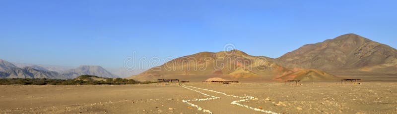 Panorama del cimitero Nazca Perù di Chauchilla