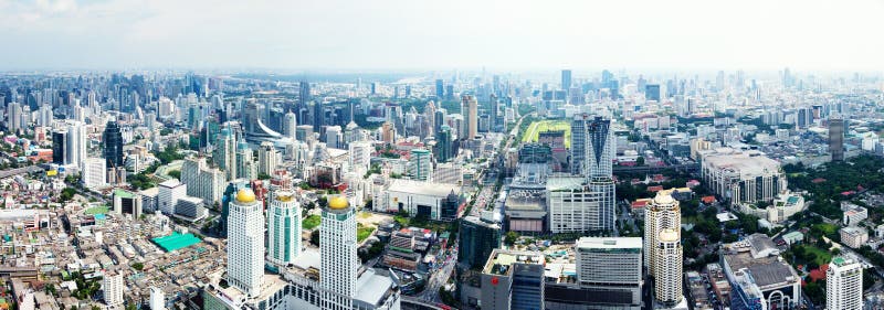 Panorama del horizonte de Bangkok