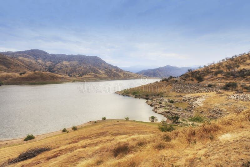 Panorama del lago Kaweah in California, U.S.A. immagini stock libere da diritti Panorama del lago Kaweah in California, U.S.A. immagini stock libere da diritti