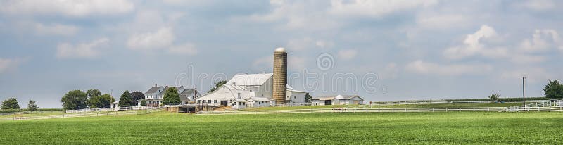 Panorama del ranch dell'azienda agricola