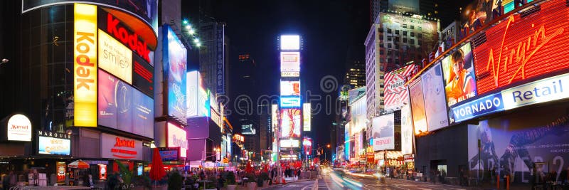Panorama del Times Square di New York City