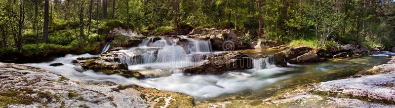Panorama della cascata, Norvegia immagine stock Panorama della cascata, Norvegia immagine stock