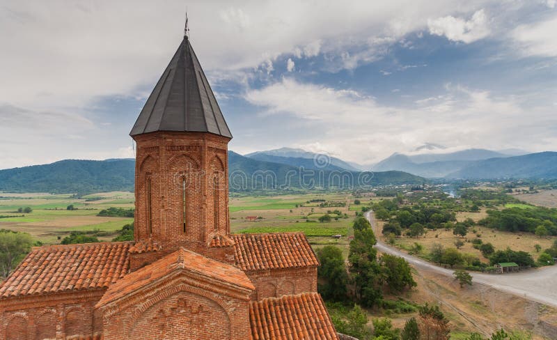 Panorama of the church of the Archangels in Kakheti, Georgia. Panorama of the church of the Archangels in Kakheti, Georgia