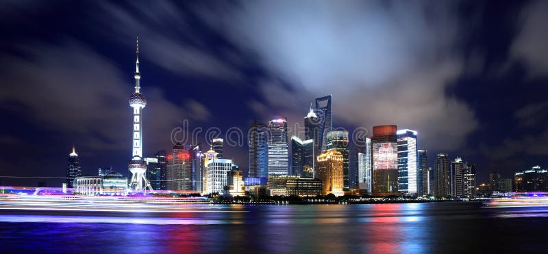 Panorama della Cina Schang-Hai immagini stock libere da diritti Panorama della Cina Schang-Hai immagini stock libere da diritti