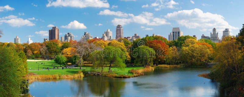 Panorama di New York City Manhattan Central Park