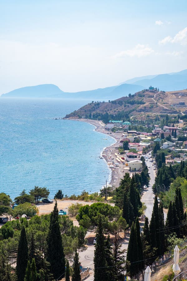 Beautiful Panorama of the Solnechnogorskoe, Crimea. Summer vacations. Beautiful Panorama of the Solnechnogorskoe, Crimea. Summer vacations