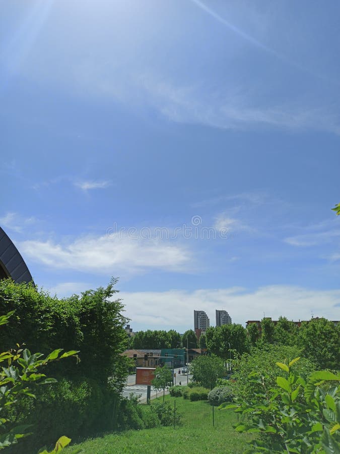 The Panorama of the Fair District in Bologna Italy Stock Image Image