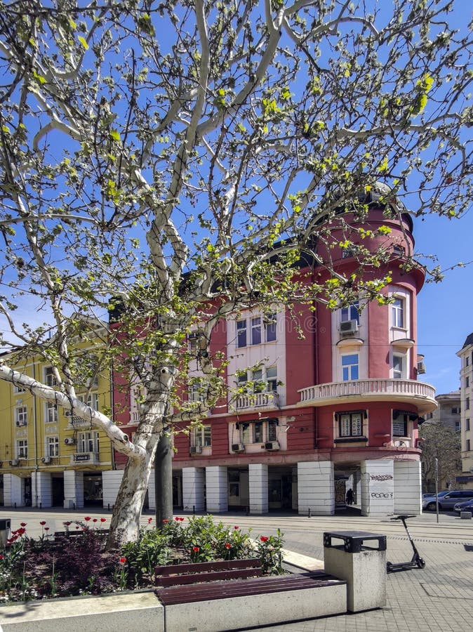 Panorama of Giuseppe Garibaldi Square in City of Sofia Editorial ...