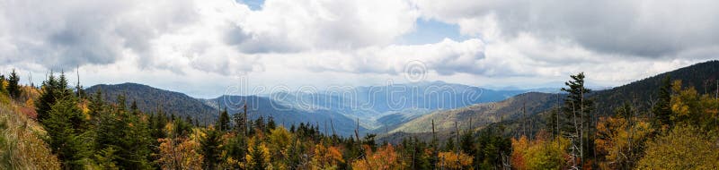 Panorama of Great Smoky Mountains