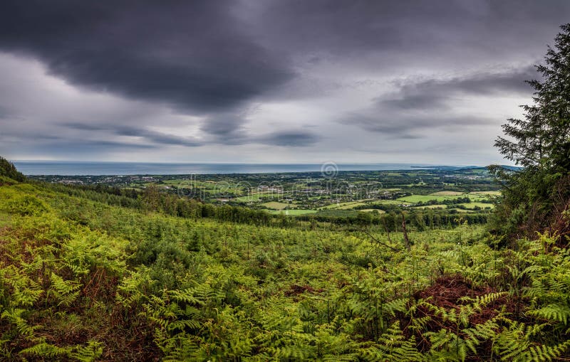 Panorama i Wicklow, Irland royaltyfri foto Panorama i Wicklow, Irland royaltyfri foto
