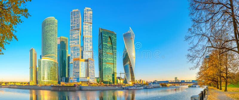 Panorama of the international business center. stock images Panorama of the international business center. stock images