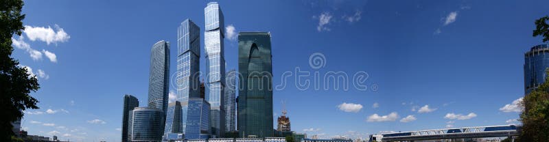 Panorama of the international business centre in M