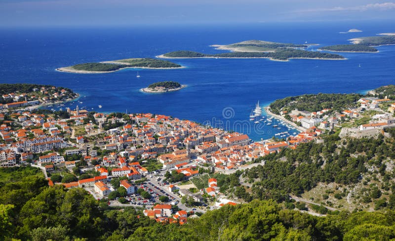 Panorama of island Hvar