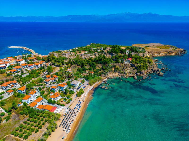 Panorama of Koroni Castle in Greece Stock Image Image of messinia