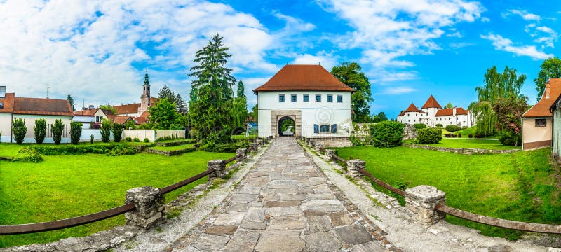 Panorama ld Varazdin miasteczko zdjęcie stock Panorama ld Varazdin miasteczko zdjęcie stock