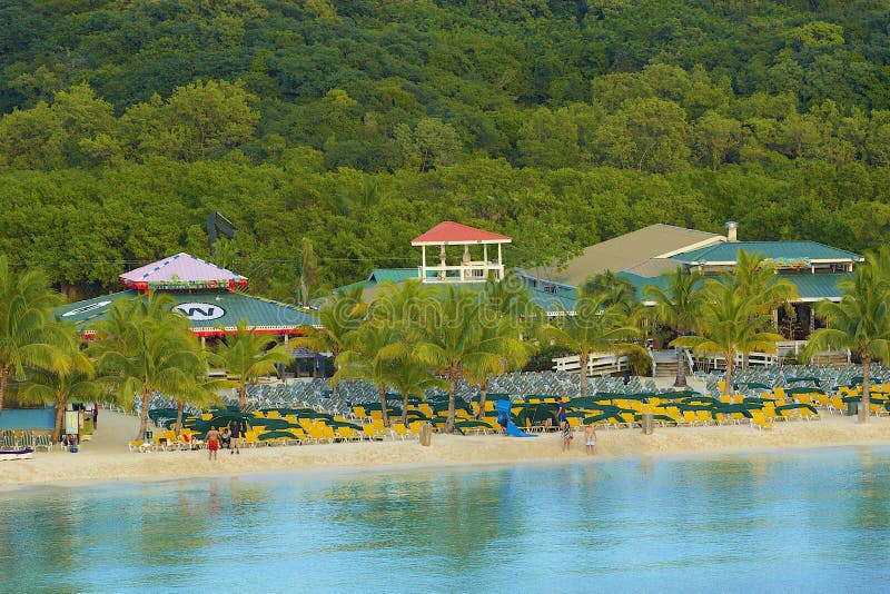 Cable Car in Mahogany Bay in Roatan, Honduras Stock Photo Image of