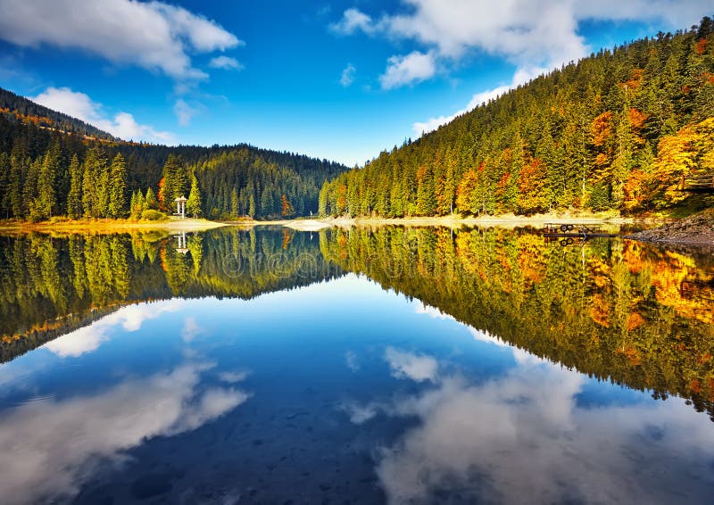 Panorama mountain lake