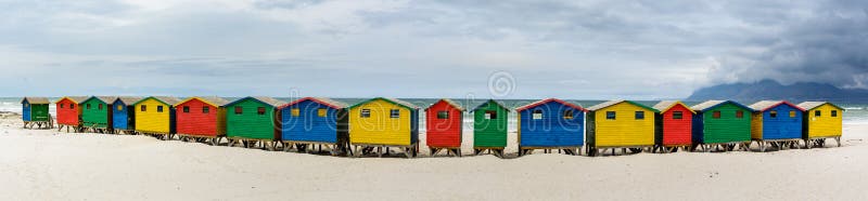 Panorama Muizenberg cape town africa de sud stock photo